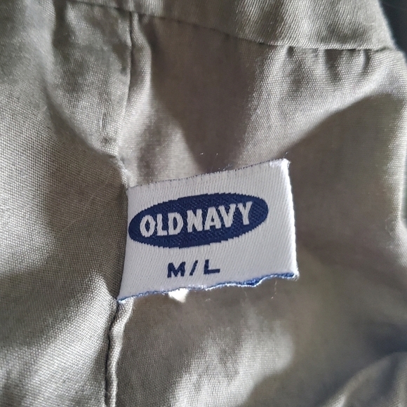 𝅺Y2K Vintage Old Navy Olive Green Frayed Brim Bucket Hat Size Medium Large - Picture 9 of 11